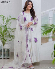 Dhanak EMB 3-Piece Suit with Bamber Embroidered Dupatta